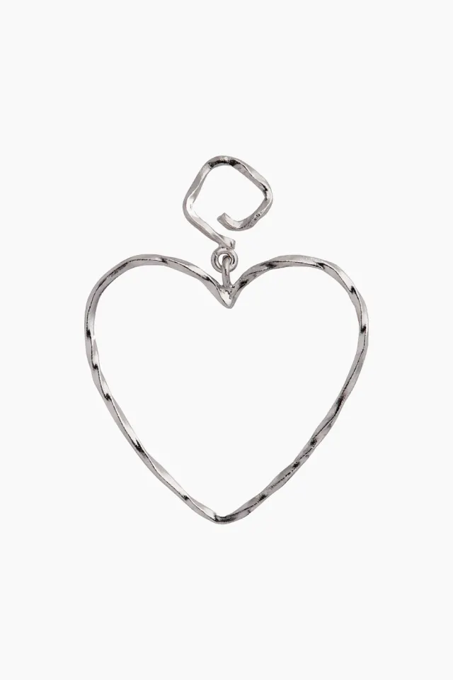 STINE A Funky Heart Earring – sølv — produktfoto