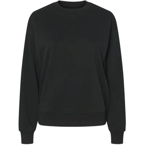 Pieces sweatshirt Pcchilli i 50 % bomuld og 50 % polyester – sort — produktfoto