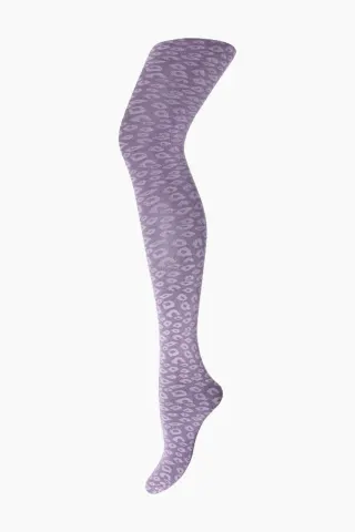 Sneaky Fox Mac Leopard Strømpebukser – Lavender — produktfoto