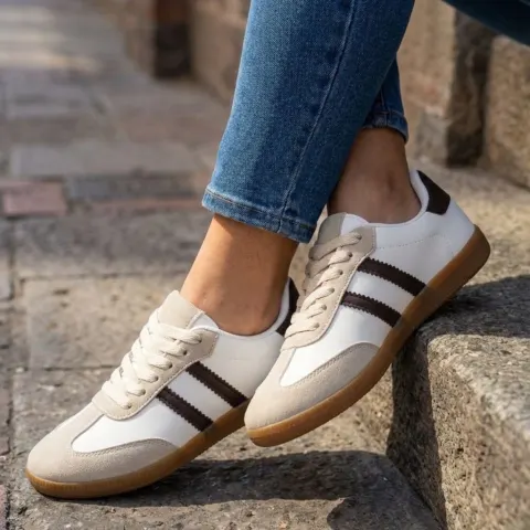 Briar sneakers A-108 – Beige/Brown — produktfoto