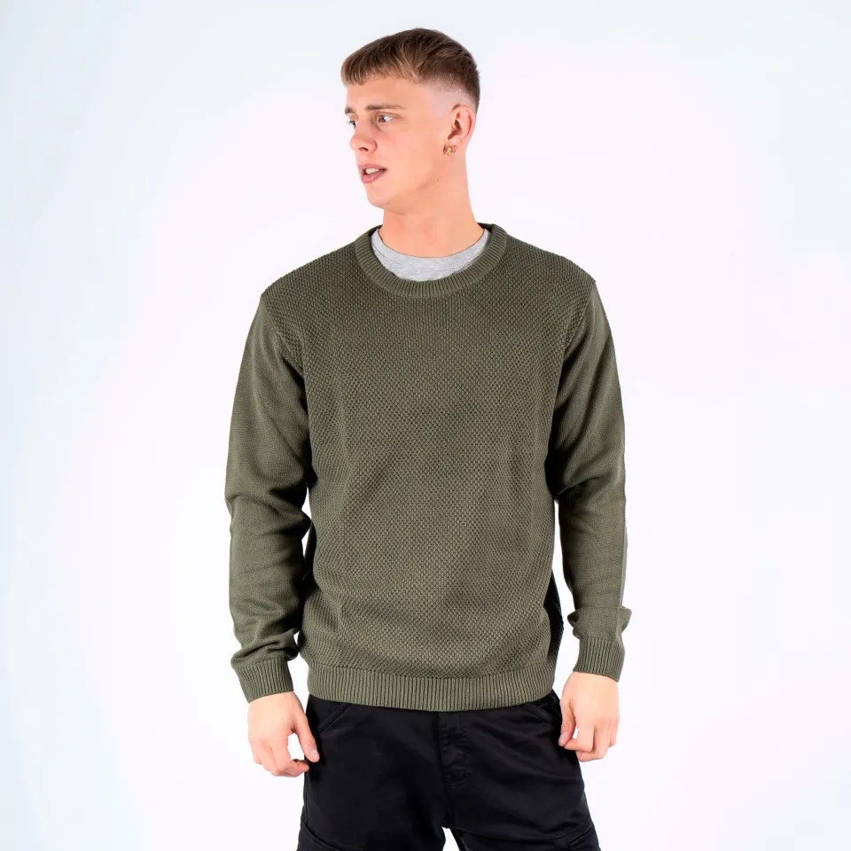 Marcus Hubble O-neck knit – Grøn — produktfoto