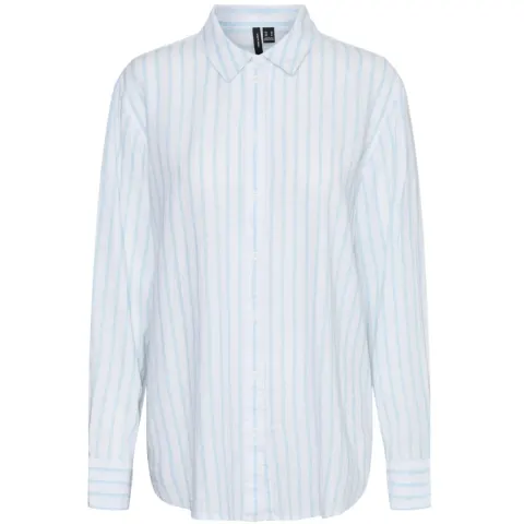 Vero Moda skjorte Vmlinn – Snow White Olga Airy Blue — produktfoto