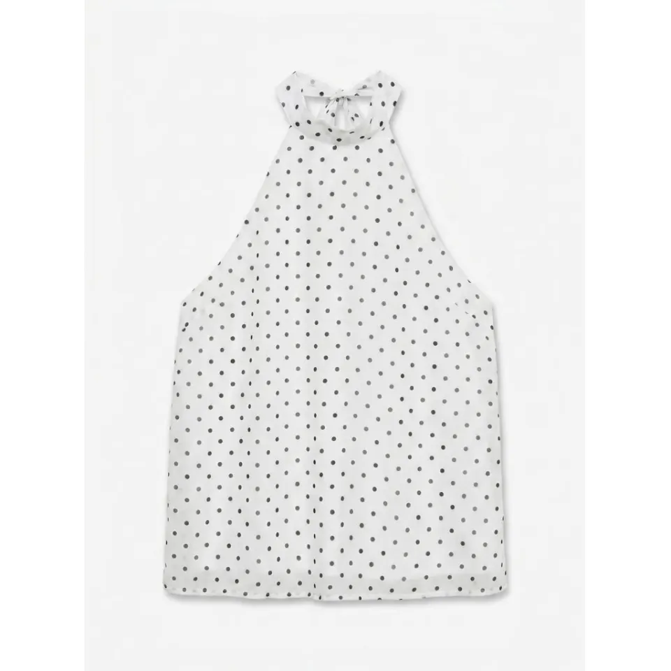 Vero Moda top Vmwillow – Snow White Black Dots — produktfoto