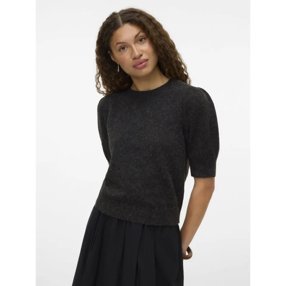Vero Moda Pullover VMDoffy – Chocolate Torte BLACK MELANGE — produktfoto
