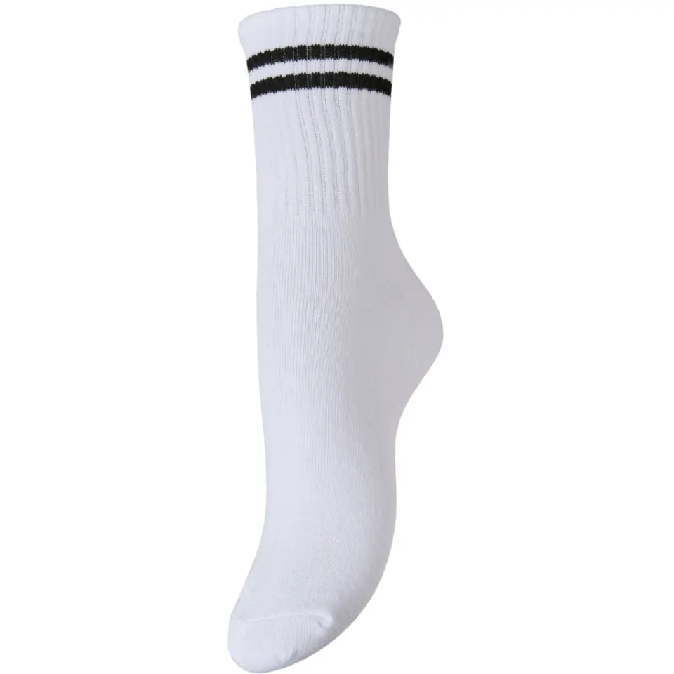 Pieces strømper Pcsabine – Bright White Black — produktfoto