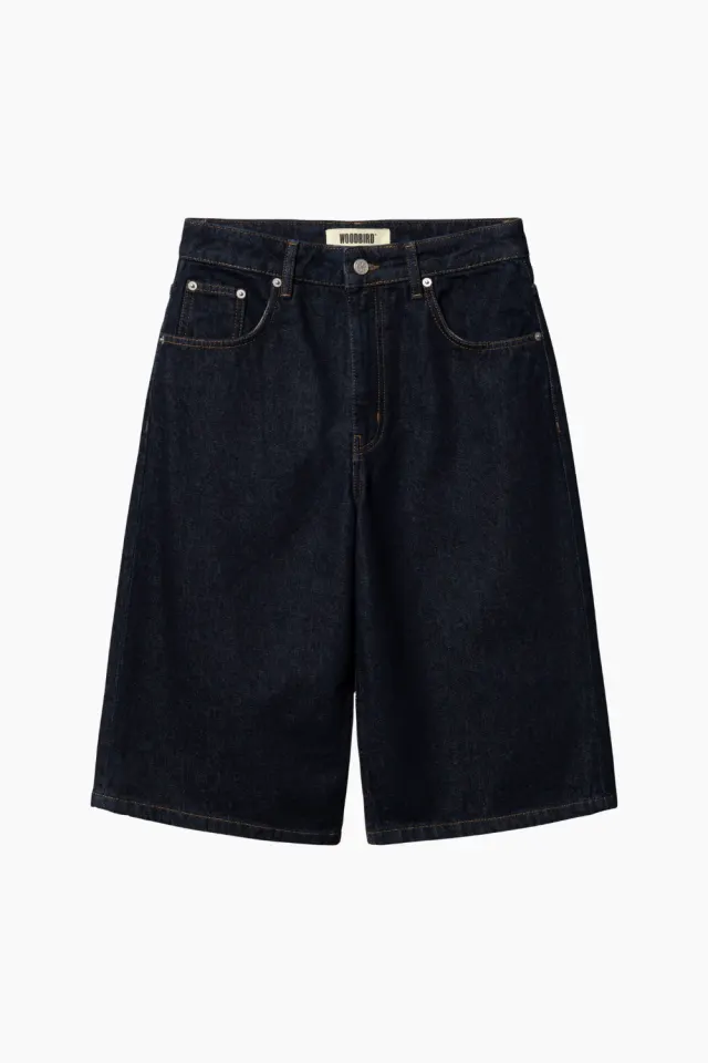 Woodbird WBShan Raw Shorts – Raw Blue — produktfoto