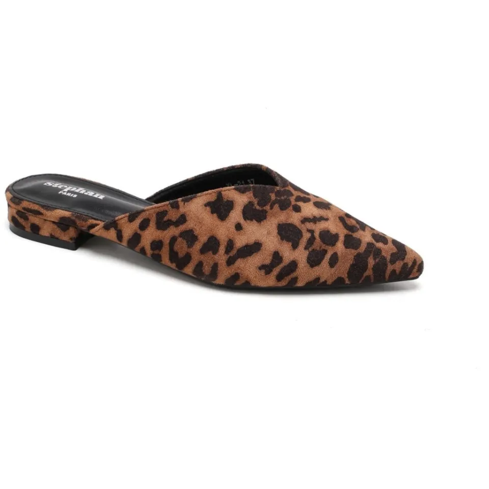 Alphonsine slip on sandaler XL-21 – leopard — produktfoto