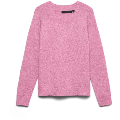 Vero Moda strik Vmdoffy – Prism Pink W. WHITE MELANGE — produktfoto
