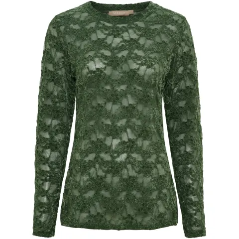 Marta du Château langærmet blonde t-shirt MdcPrimula 8941 – Military — produktfoto