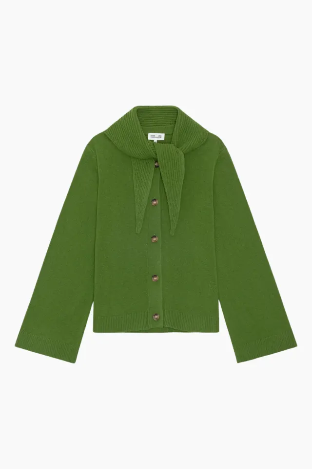 Baum und Pferdgarten Clarine Cardigan – Herb Garden Green — produktfoto