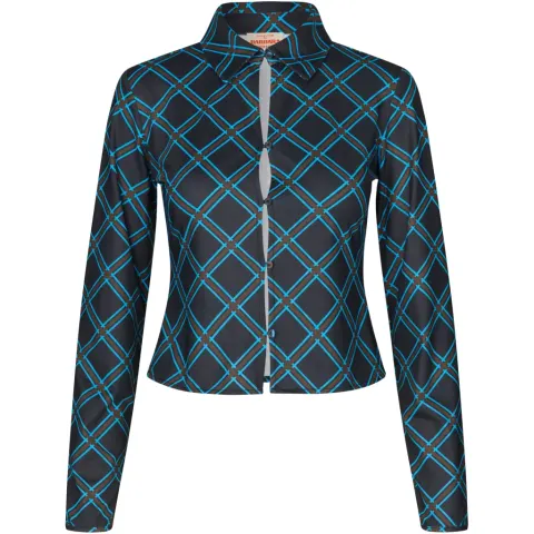 Rosemunde Barbara Kristoffersen Skjorte BK149-9718 – Black Check Print — produktfoto