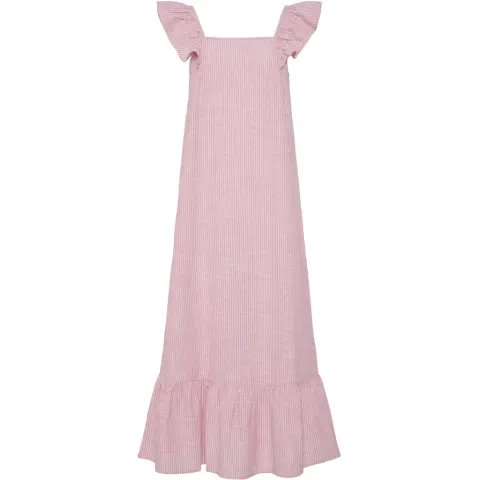 Pieces kjole Pcapia – Pink Lemonade Stripes Bright white — produktfoto