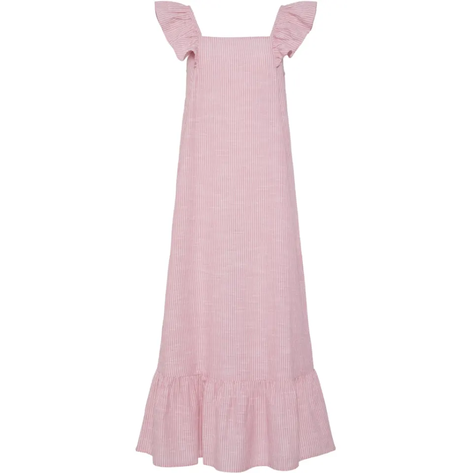 Pieces kjole Pcapia – Pink Lemonade Stripes Bright white — produktfoto
