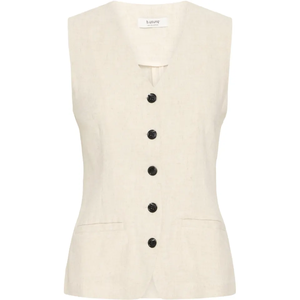 b.young vest Byjohanna – Nature Linen — produktfoto