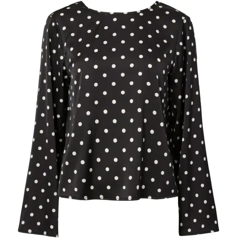 Pieces bluse Pcjytta – Black White Dots — produktfoto