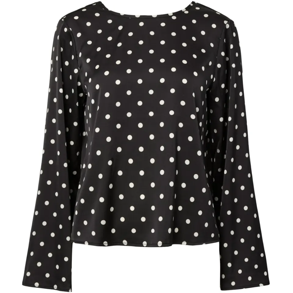 Pieces bluse Pcjytta – Black White Dots — produktfoto