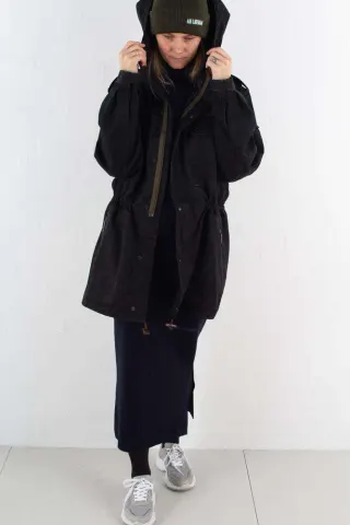 QNTS.dk Oversized Vintage Army Jakke – Sort — produktfoto