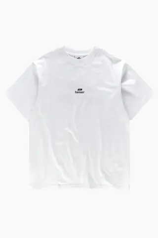 bareen Box Fit T-Shirt Logo – hvid — produktfoto