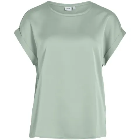 VILA top Viellette – Silt Green — produktfoto