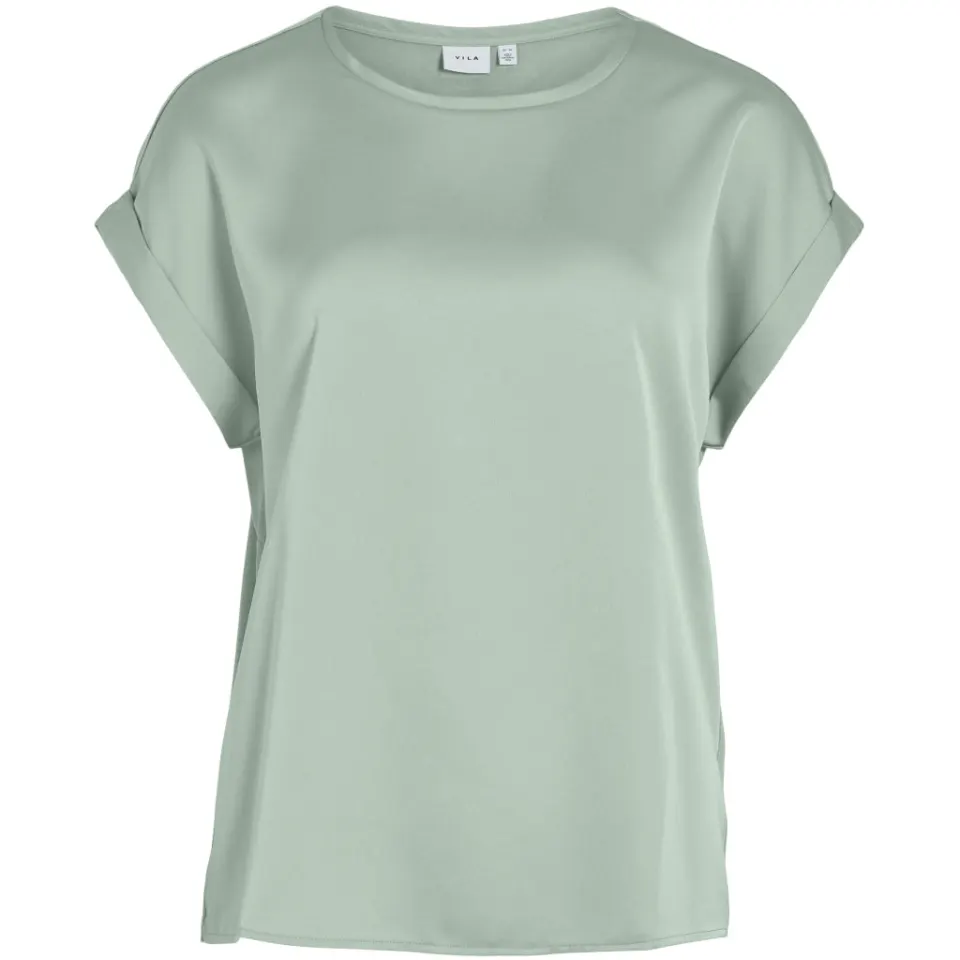 VILA top Viellette – Silt Green — produktfoto