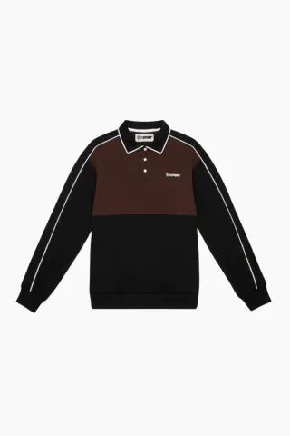 OpéraSPORT Nico Unisex Polo Sweater – Black/Brown — produktfoto