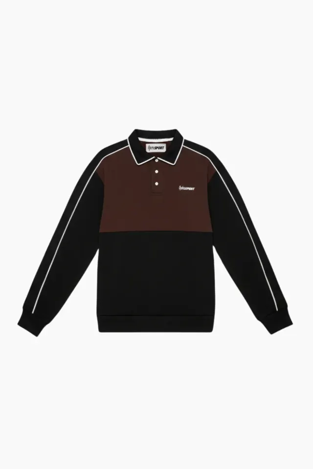 OpéraSPORT Nico Unisex Polo Sweater – Black/Brown — produktfoto