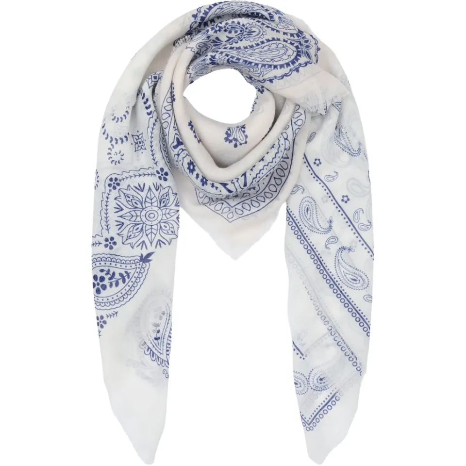 Marta du Château tørklæde MdcBelle FA37263 – White/Navy — produktfoto