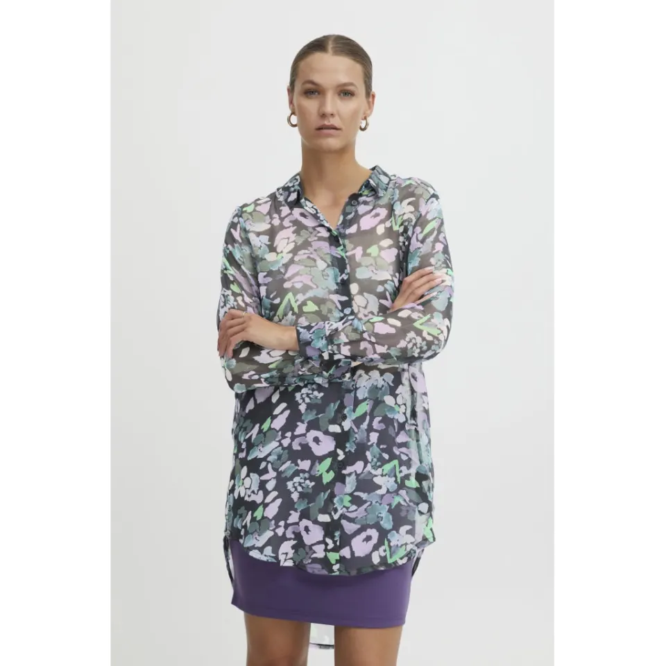 ICHI skjorte Ihchiffy – Multi Flower — produktfoto