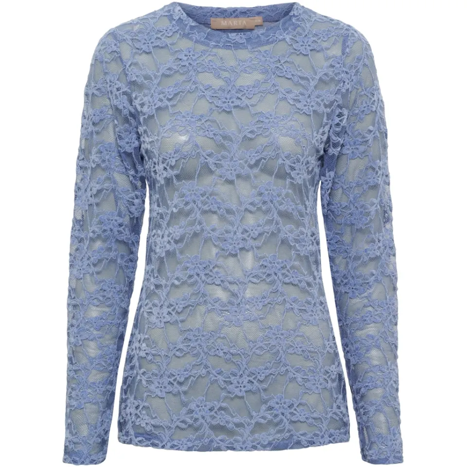 Marta du Château langærmet blonde t-shirt MdcPrimula 8941 – Jeans — produktfoto