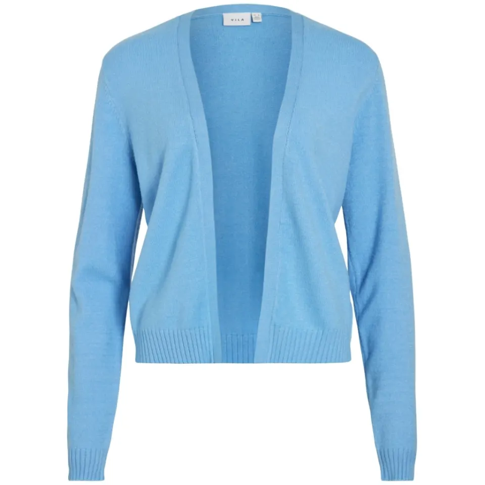 VILA Cardigan Viril Short L/S Knit Cardigan-noos – All Aboard DARK MELANGE — produktfoto