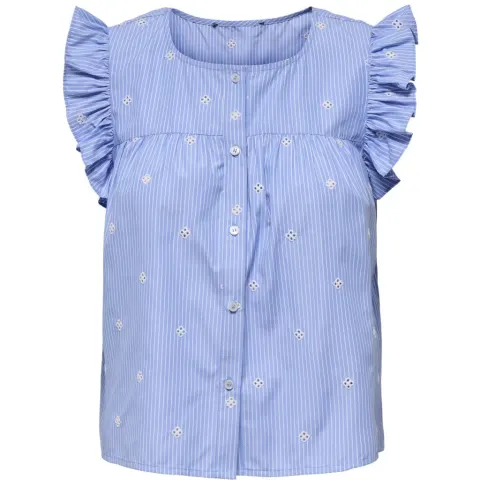 ONLY top Onlamanda – Coronet Blue WHITE — produktfoto