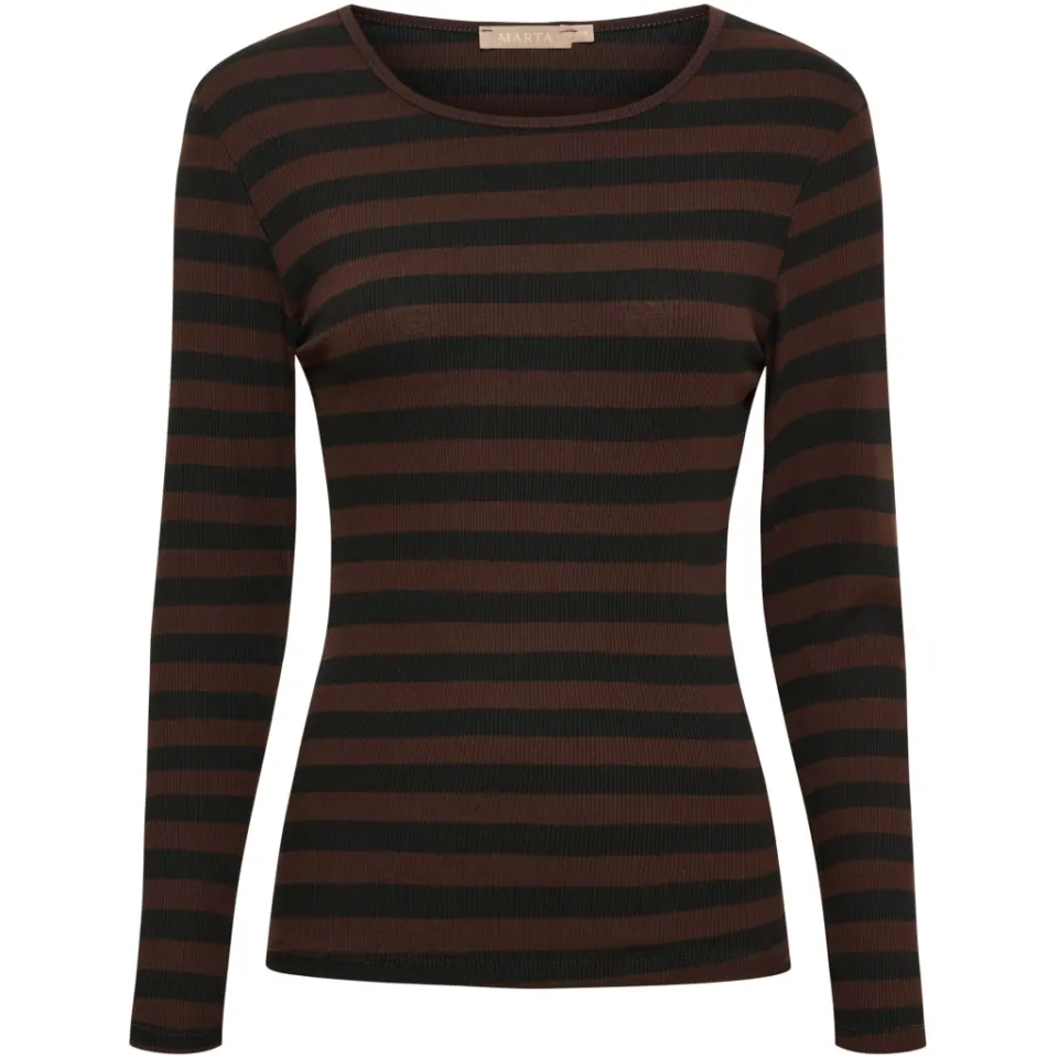 Marta du Château langærmet t-shirt MdcBegonia 7702 – Black/Moro — produktfoto