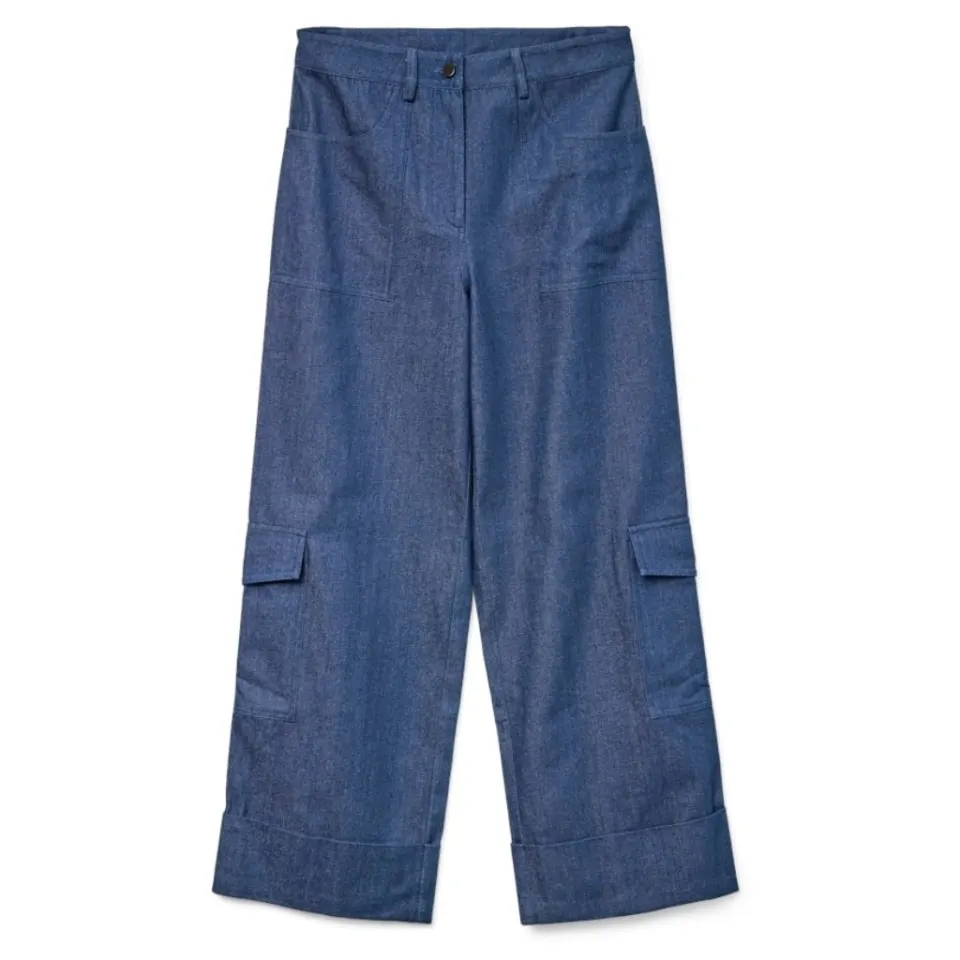 Vero Moda bukser Vmcarla – Blue Indigo — produktfoto