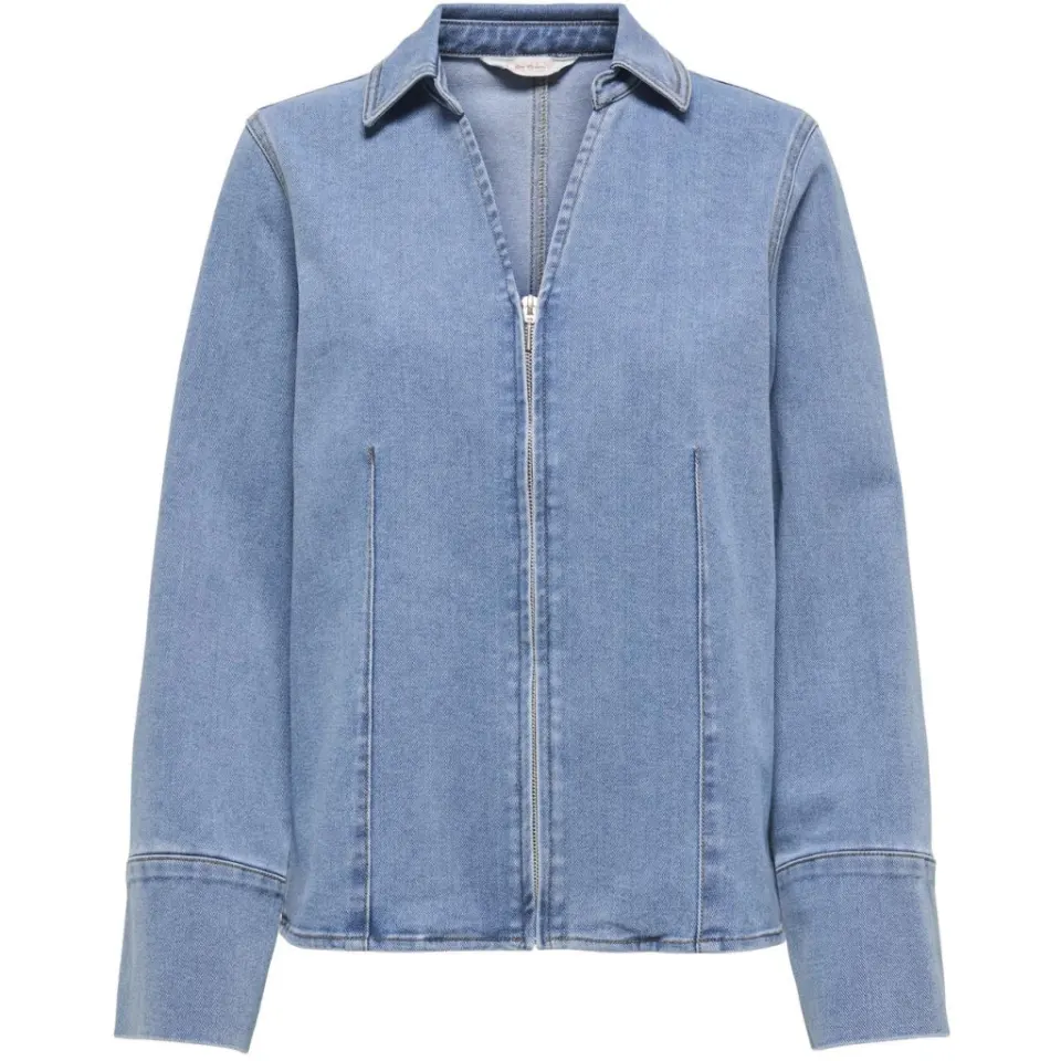 ONLY skjorte Onlfrida – Light Medium Blue Denim — produktfoto