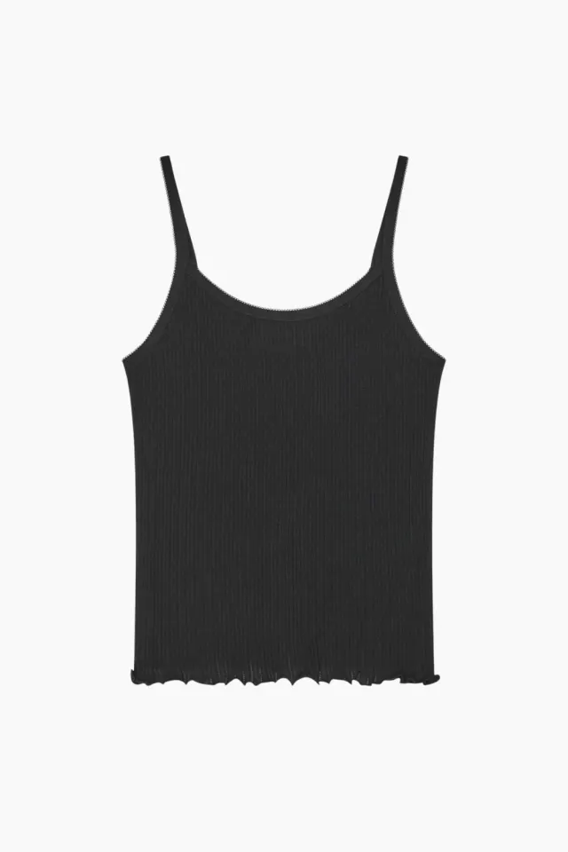 Mads Nørgaard Pointella Trilla Top – sort — produktfoto