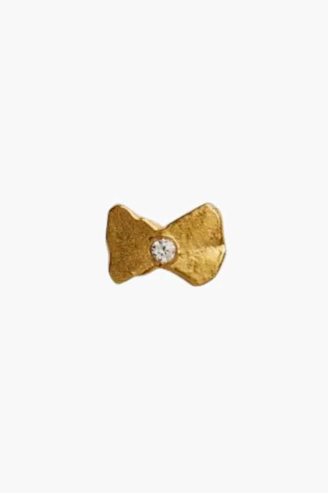 STINE A Tres Petit Bow Earring – guld — produktfoto