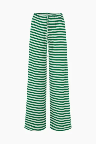 Nørgaard på Strøget NPS Nova Pants Broadway – Green/Ecru — produktfoto