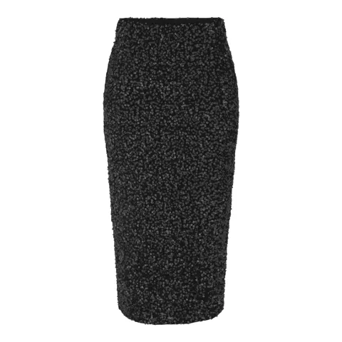 Pieces nederdel Pckam – Black Black sequins — produktfoto