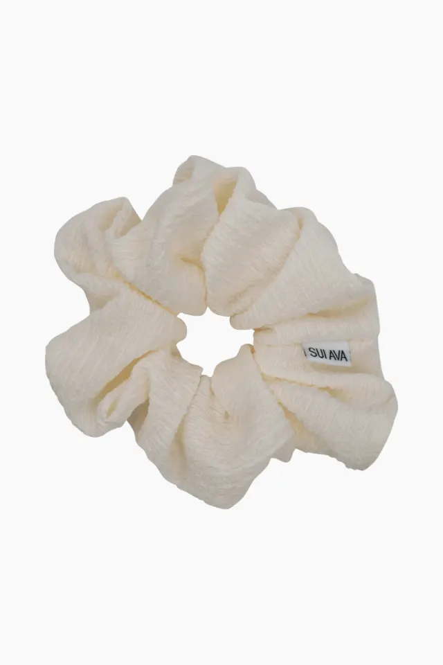 Sui Ava Ea Zig-Zag Scrunchie – creme — produktfoto