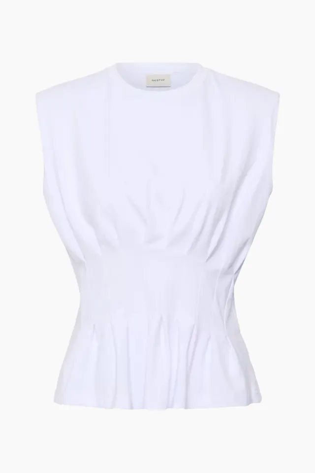 Gestuz GZInez SL Tee – Bright White — produktfoto