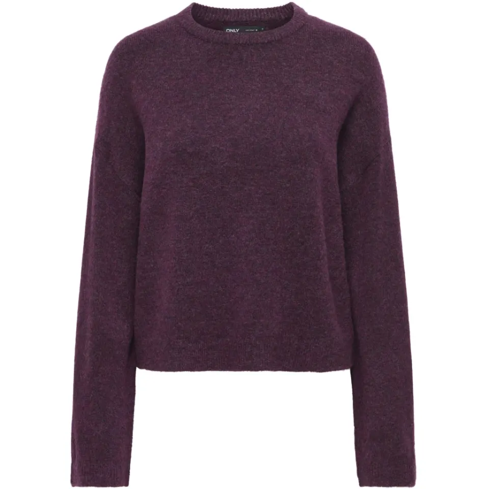 ONLY striktrøje Onlsimoni – Mauve Wine MELANGE — produktfoto
