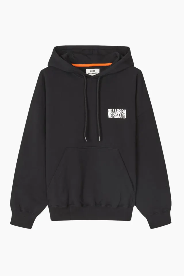 Mads Nørgaard Organic Sweat Atlas Hoodie – sort — produktfoto