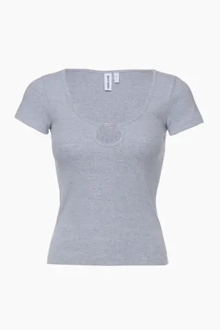 Résumé LucyRS Tee – Grey Melange — produktfoto