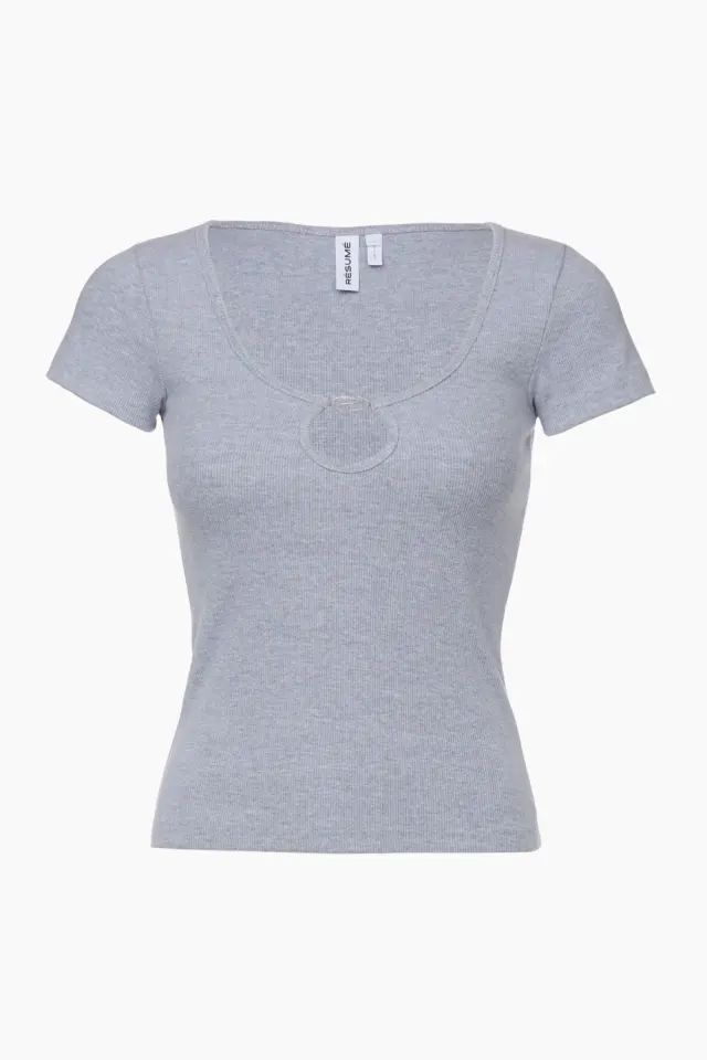 Résumé LucyRS Tee – Grey Melange — produktfoto
