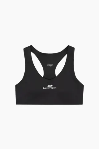 bareen V-Neck Racer Back Bra – Black Onyx — produktfoto