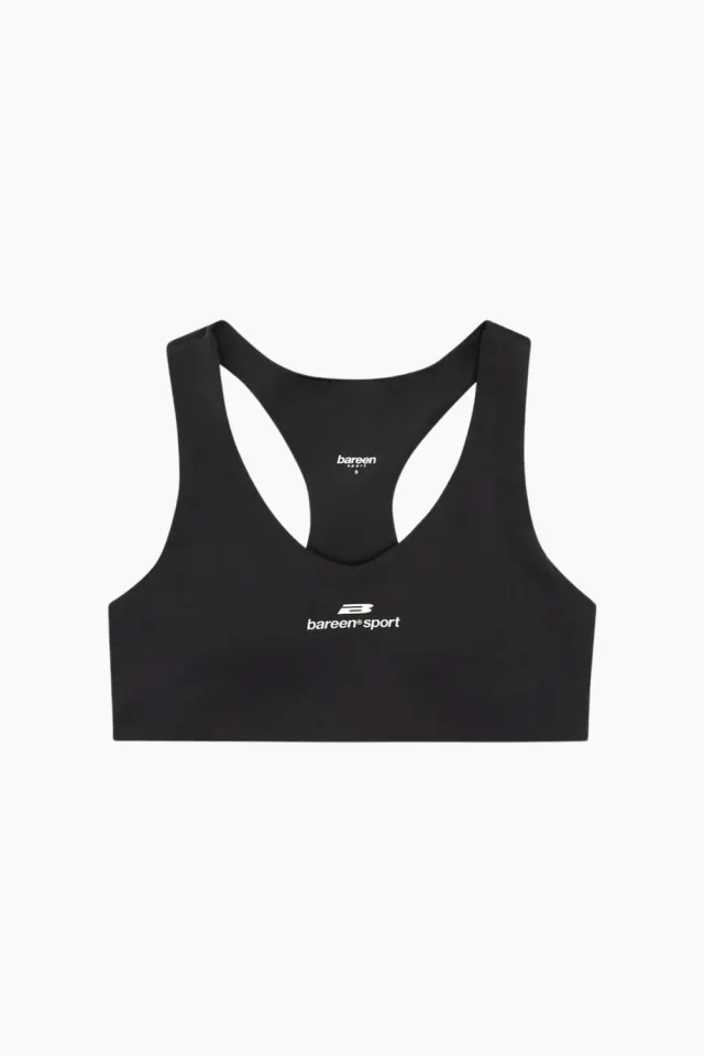 bareen V-Neck Racer Back Bra – Black Onyx — produktfoto