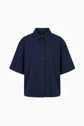 byQNTS SS Shirt – marineblå — produktfoto