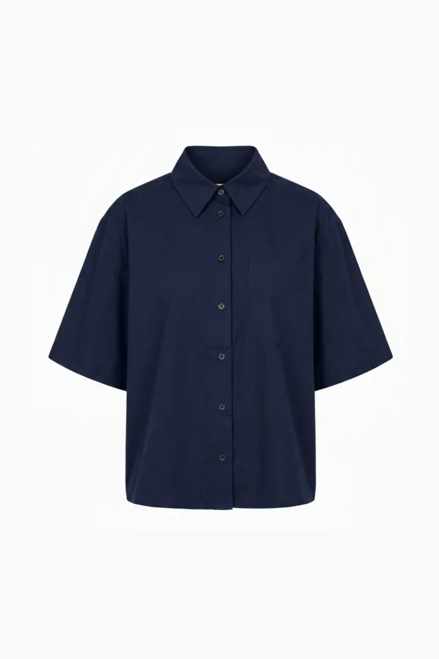 byQNTS SS Shirt – marineblå — produktfoto