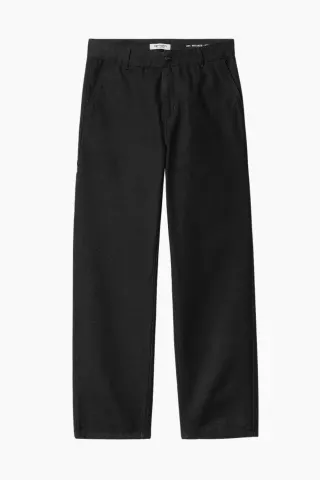 Carhartt W' Pierce Pant Straight (Hubbard) - Black Rinsed – Carhartt WIP — produktfoto