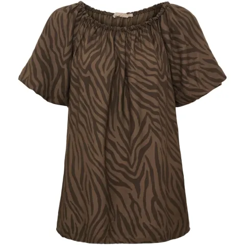 Marta du Château top MdcLuciana 26136 med zebraprint – brun — produktfoto